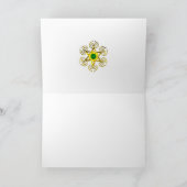 トスカーナの緑の丘陵のある風景 カード (内部)