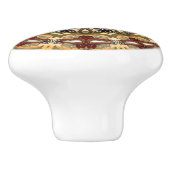 トスカーナの色~キッチンキャビネットのノブと引っ張る セラミックノブ (側面)