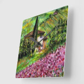 トスカーナの虹彩 スクエア壁時計 (傾斜)