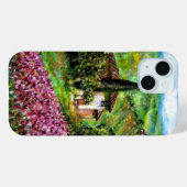 トスカーナの虹彩、紫色の花畑の風景 Case-Mate iPhoneケース (裏面 (横))