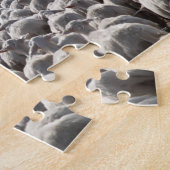 トスカーナの農地道路、の群れによってブロックされた車 ジグソーパズル (側面)