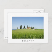 トスカーナの農家で、白いはがきがついている ポストカード (正面/裏面)