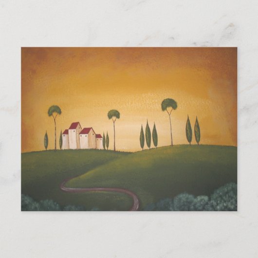 トスカーナの道 ポストカード (正面)