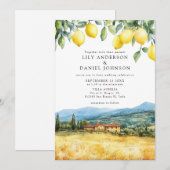 トスカーナの風景とレモン イタリアンウェディング 招待状 (正面/裏面)