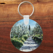 トスカーナの風景のオリーブの木 キーホルダー (裏面)