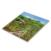 トスカーナの風景のオリーブの木 タイル (側面)