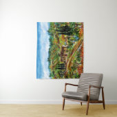 トスカーナの風景の古い農家 タペストリー (インサイチュ)