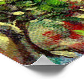 トスカーナの風景の古い農家 ポスター (角)