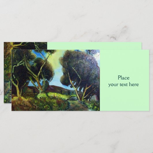 トスカーナの風景の松果樹 (正面/裏面)