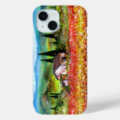 トスカーナの風景の花カラフル畑の春 Case-Mate iPhoneケース (裏面)