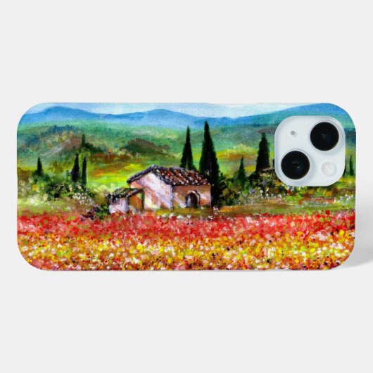 トスカーナの風景の花カラフル畑の春 Case-Mate iPhoneケース (裏面 (横))