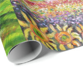 トスカーナの風景ひまわり、ケシ、花畑 ラッピングペーパー (ロールコーナー)