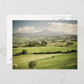 トスカーナの風景を横切って農家と2 ポストカード (正面/裏面)