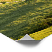 トスカーナの風景ポスターの白い道 ポスター (角)