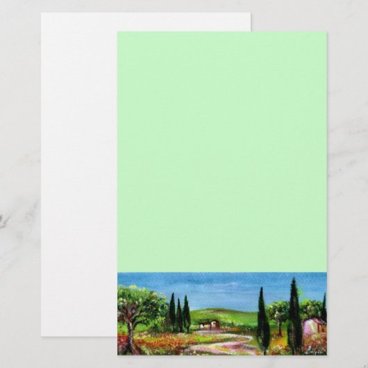 トスカーナの風景5 便箋 (正面/裏面)