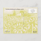 トスカーナの風景(ひまわり) ポストカード (裏面)