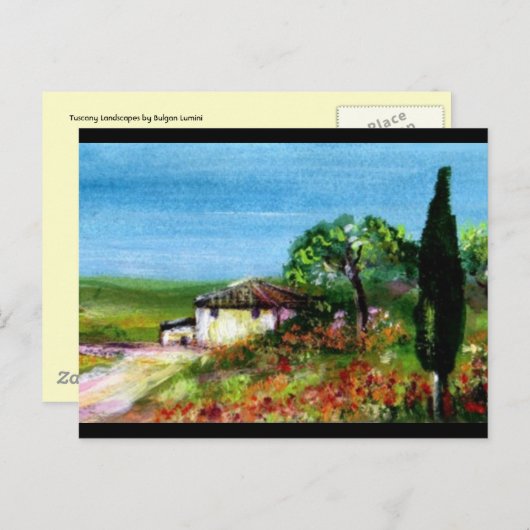 トスカーナの風景 ポストカード (正面/裏面)