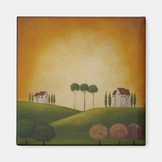 トスカーナの風景 マグネット (正面)