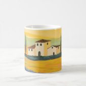 トスカーナの風景、個人画家、アクリル絵画 コーヒーマグカップ (中央)