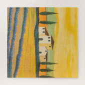 トスカーナの風景、個人画家、アクリル絵画 ジグソーパズル (横)