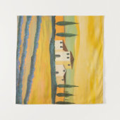 トスカーナの風景、個人画家、アクリル絵画 タペストリー (正面(横))