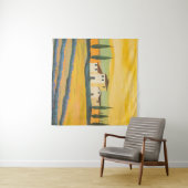 トスカーナの風景、個人画家、アクリル絵画 タペストリー (インサイチュ(横))