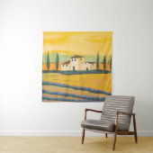 トスカーナの風景、個人画家、アクリル絵画 タペストリー (インサイチュ)