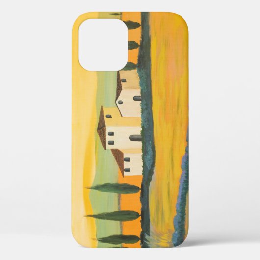 トスカーナの風景、個人画家、アクリル絵画 Case-Mate iPhoneケース (裏面)