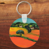 トスカーナの風景、詳細 キーホルダー (正面)