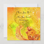 トスカーナの風景、赤緑黄色の輝き 招待状 (裏面)