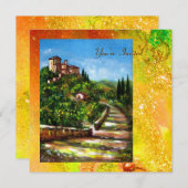 トスカーナの風景, 赤 緑 黄 金の輝き 招待状 (正面/裏面)