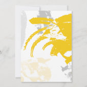 トスカーナの黄色い灰色のブラシストローク日付を保存 招待状 (裏面)