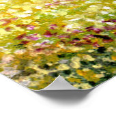 トスカーナの黄色い花畑の単生の木 ポスター (角)