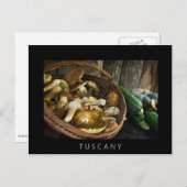 トスカーナの黒い葉書の秋の食べ物の静かな生活 ポストカード (正面/裏面)