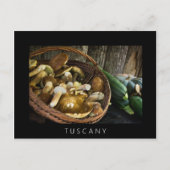 トスカーナの黒い葉書の秋の食べ物の静かな生活 ポストカード (正面)