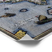 トスカーナの16世紀地図 ポスター (角)