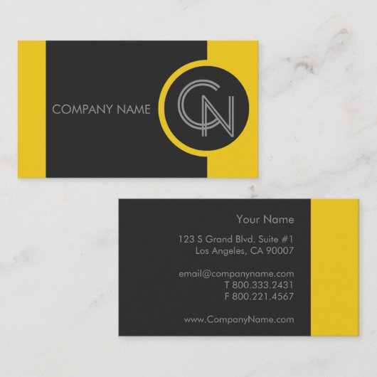 トスカーナはっきりした黄 名刺 (正面/裏面)