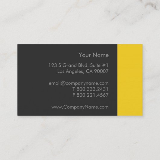 トスカーナはっきりした黄 名刺 (裏面)