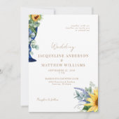 トスカーナひまわり両親の結婚式の招待 招待状 (正面)