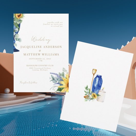 トスカーナひまわり両親の結婚式の招待 招待状