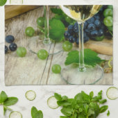 トスカーナぶどう及びワインキッチンタオル キッチンタオル (折り畳み)