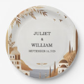 トスカーナイタリアンコーヒーソレカジュアルント結婚ズ ペーパープレート (正面)