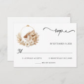 トスカーナイタリアンコーヒーソレカジュアルント結婚ズ 出欠カード (正面/裏面)