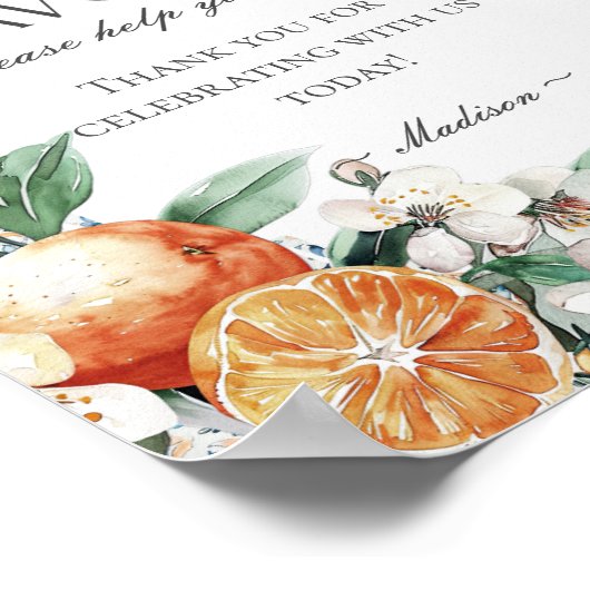 トスカーナイタリアンタイルビーチ沿岸好意サイン ポスター (角)