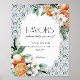 トスカーナイタリアンタイルビーチ沿岸好意サイン ポスター