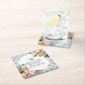 トスカーナイタリアンタイル誕生日パーティードデコール スクエアペーパーコースター (インサイチュ)