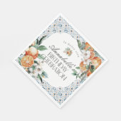 トスカーナイタリアンタイル誕生日パーティードデコール スタンダードランチョンナプキン (角)