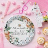 トスカーナイタリアンタイル誕生日パーティードデコール ペーパープレート (パーティー)