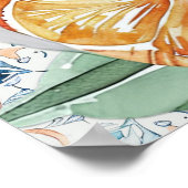 トスカーナイタリアンタイル誕生日パーティー歓迎サイン ポスター (角)