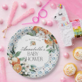 トスカーナイタリアンタイル赤ちゃんシャワーテーブルデコール ペーパープレート (パーティー)